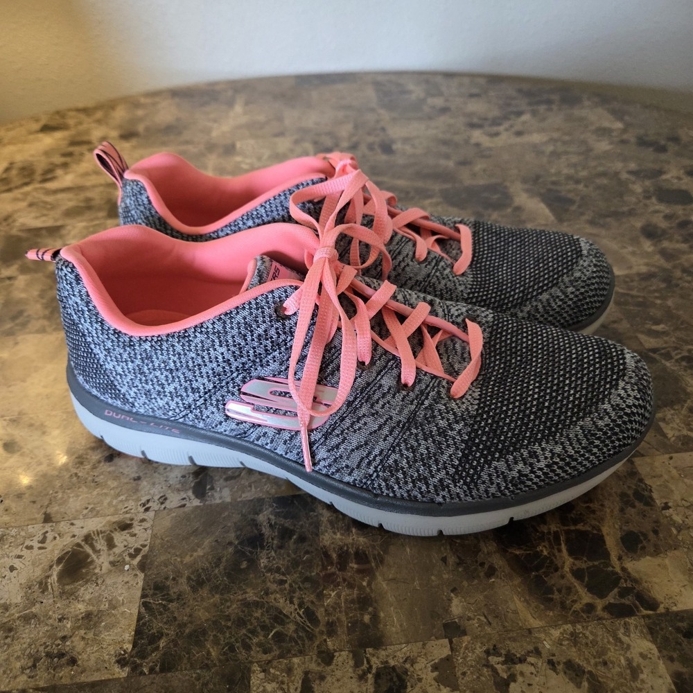 Skechers Women's Flex appeal 2.0 high energy sneakers sz 10 memory foam charcoal